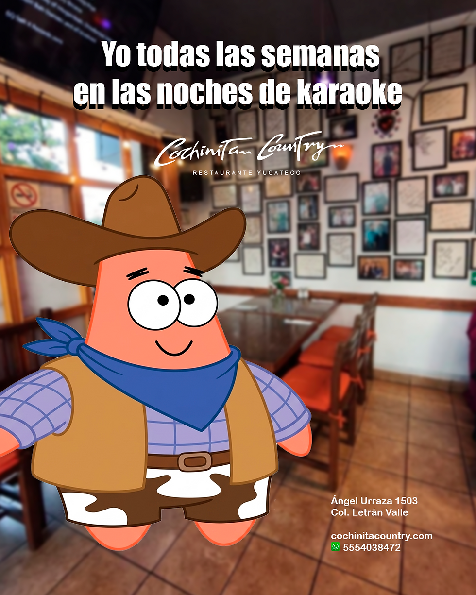 Karaoke Viernes Cochinita Country Ángel Urraza 1503