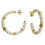 Thumbnail: Yellow gold & freshwater pearl hoop earrings