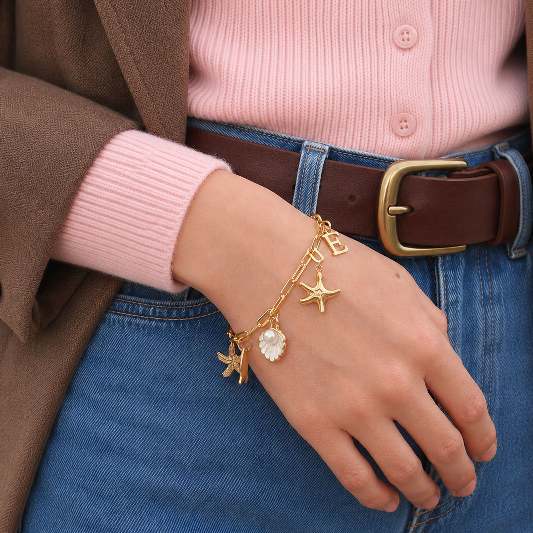 Build your Own Custom Gold Charm Bracelet