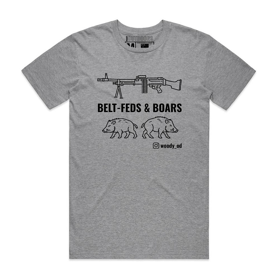 Thumbnail: Grey belt feds and boars tshirt on white background