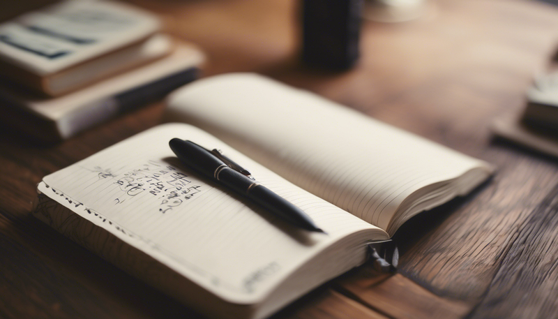 a pen sits on top of an open notebook with a list of things to do