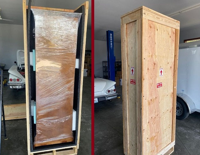 cw crates pallets grandfather clock large antique custom shipping spokane