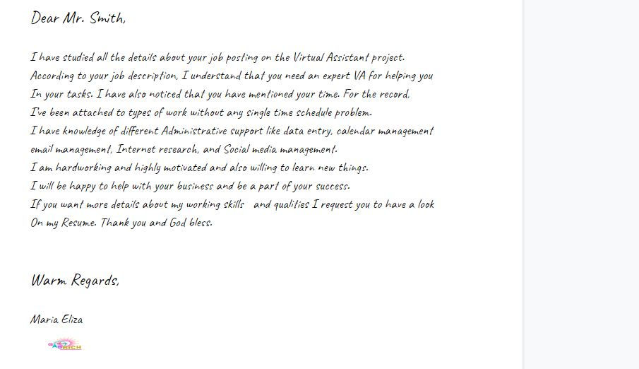 Application Letter