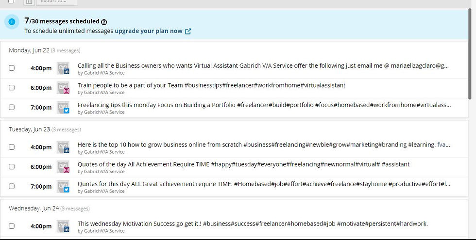 hootsuite schedule