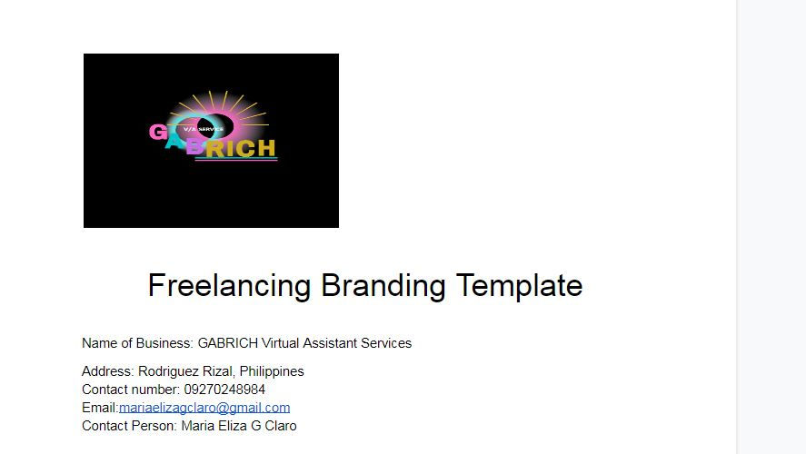 Freelancing Branding template