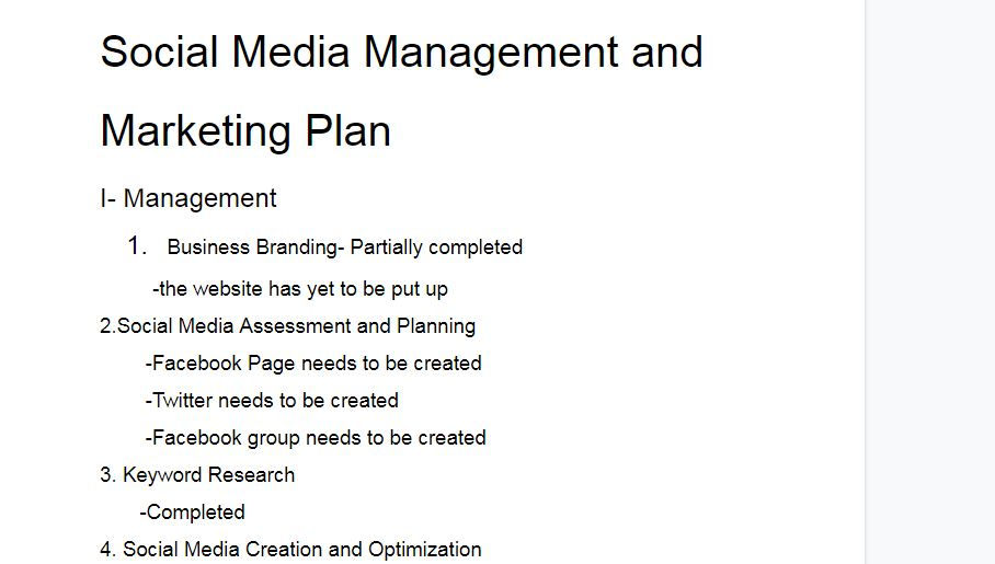 Social Media Marketing Plan