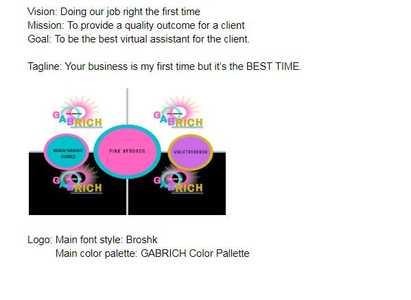 mission and vision with color palette