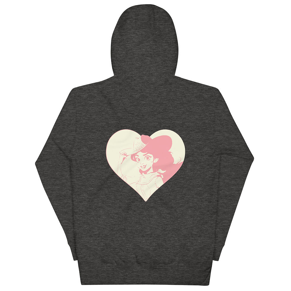Thumbnail: Rose Collection: Unisex Hoodie with white heart
