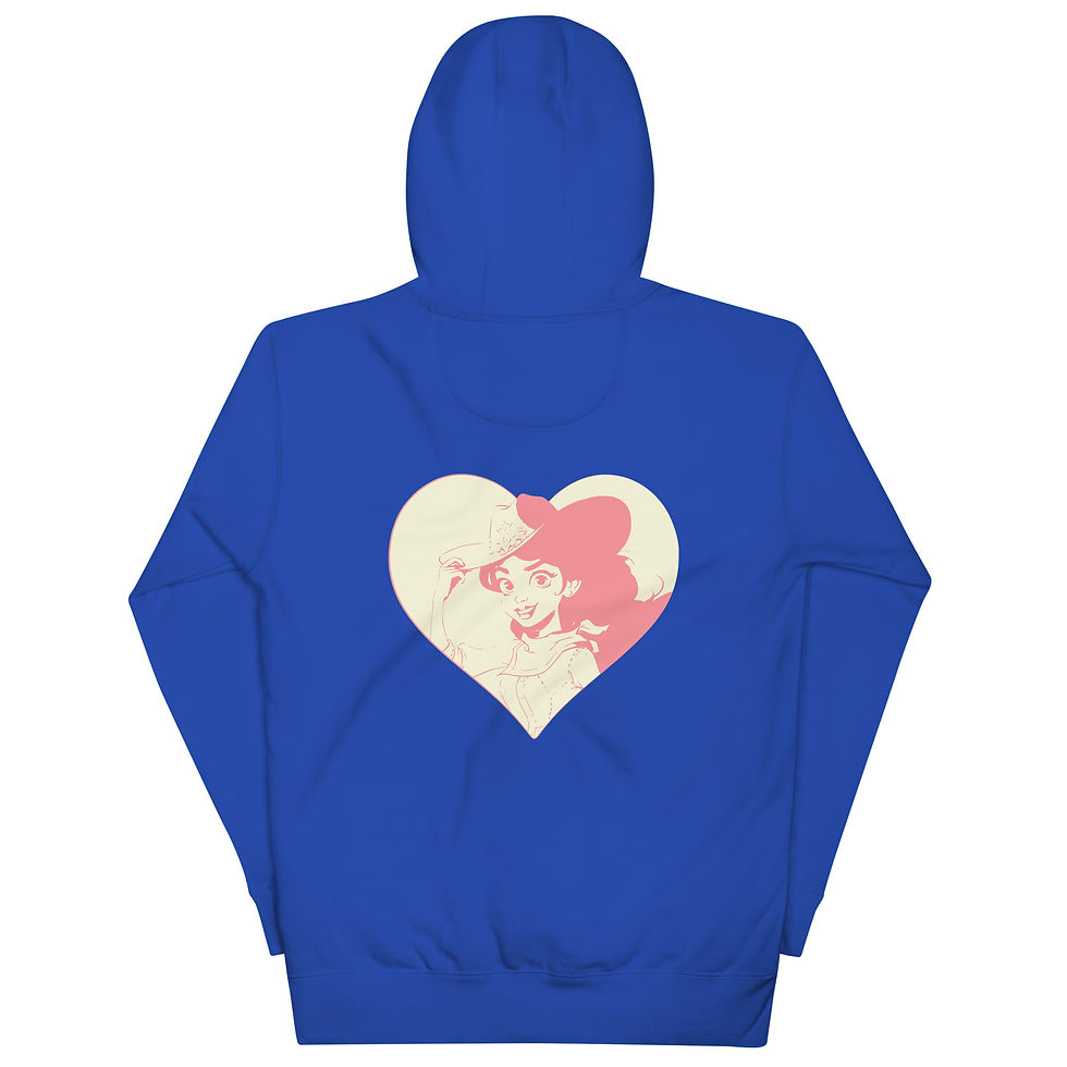 Thumbnail: Rose Collection: Unisex Hoodie with white heart