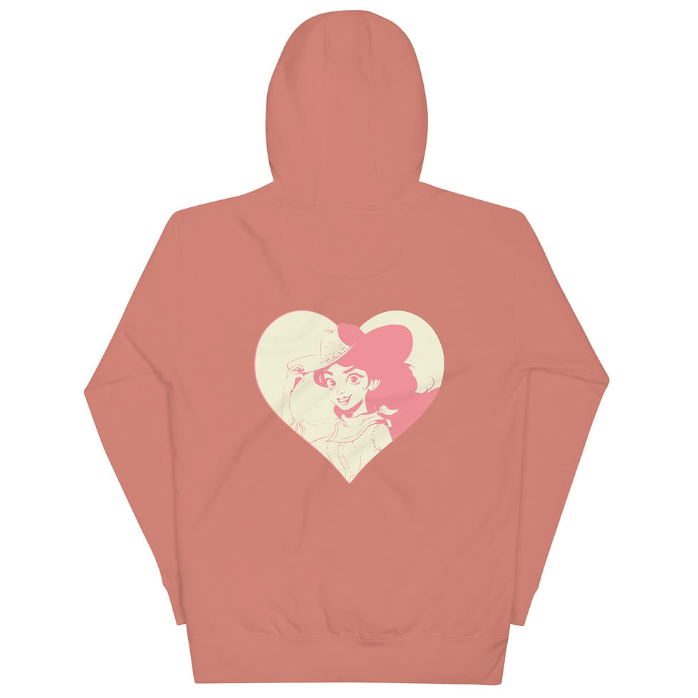 Thumbnail: Rose Collection: Unisex Hoodie with white heart