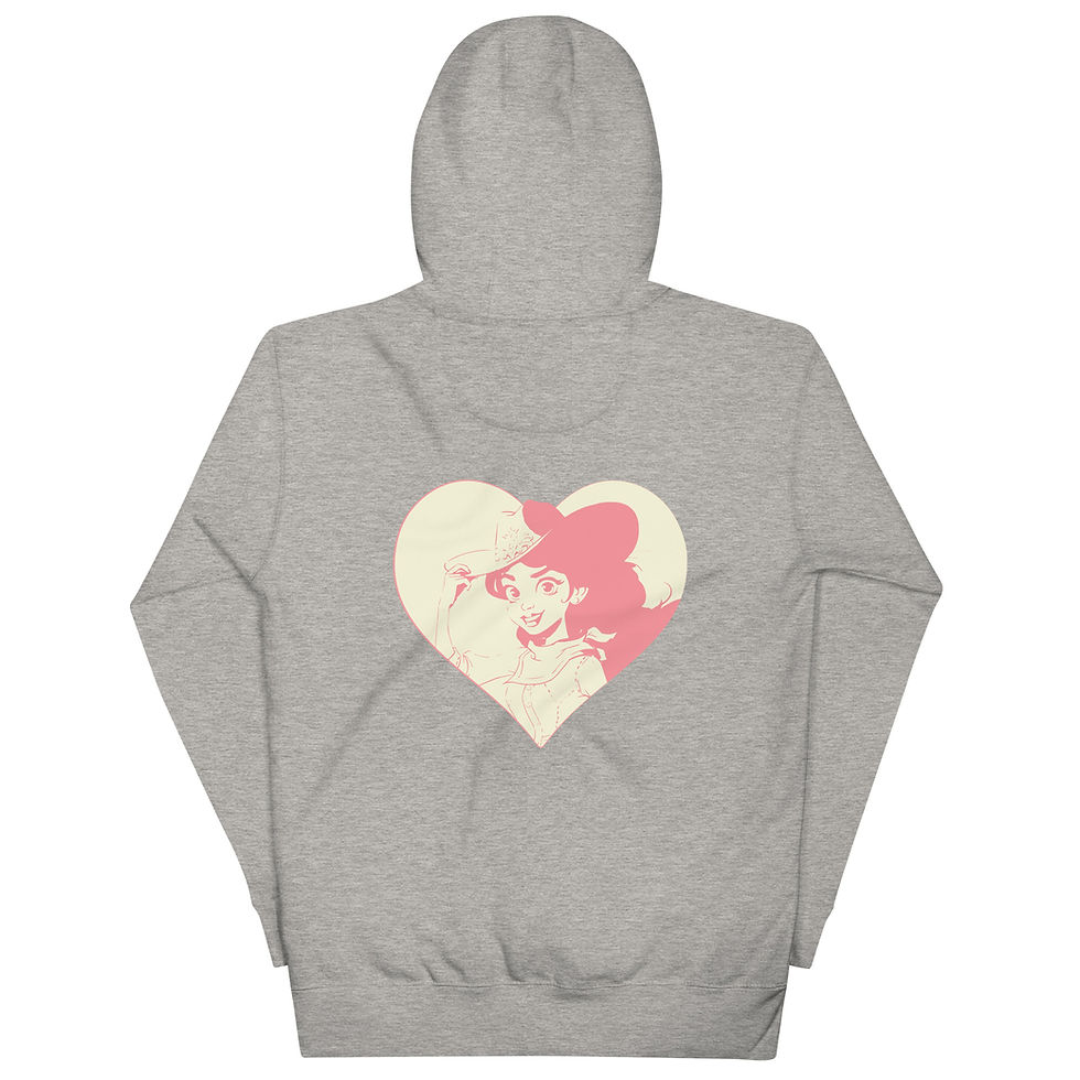 Thumbnail: Rose Collection: Unisex Hoodie with white heart