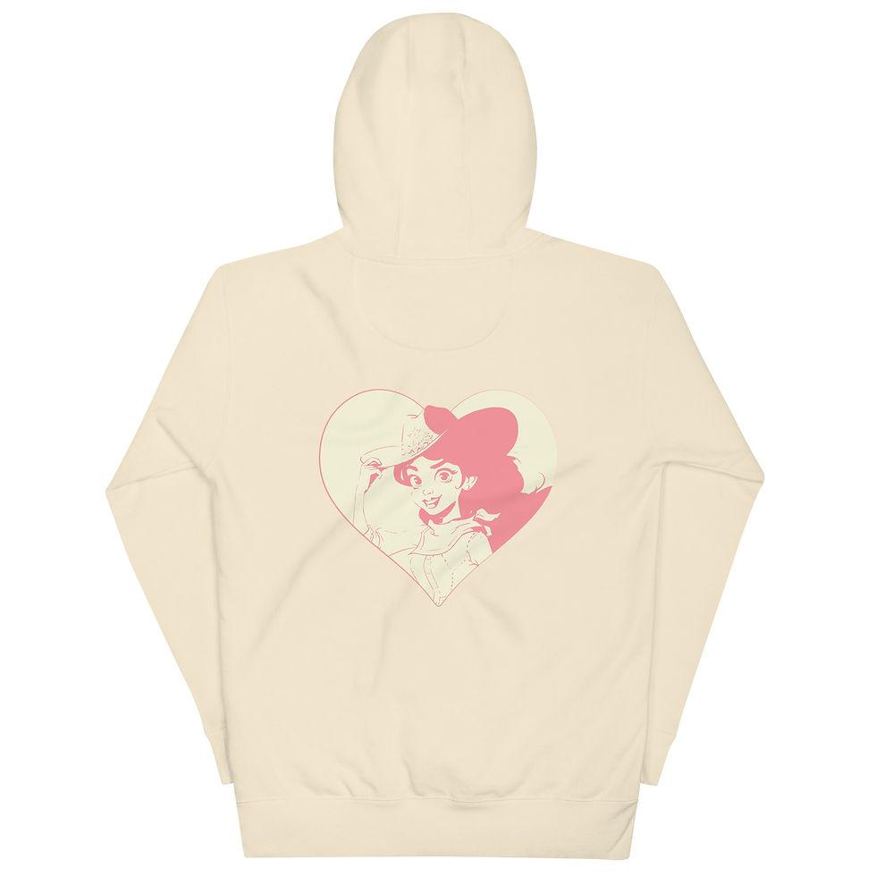 Thumbnail: Rose Collection: Unisex Hoodie with white heart