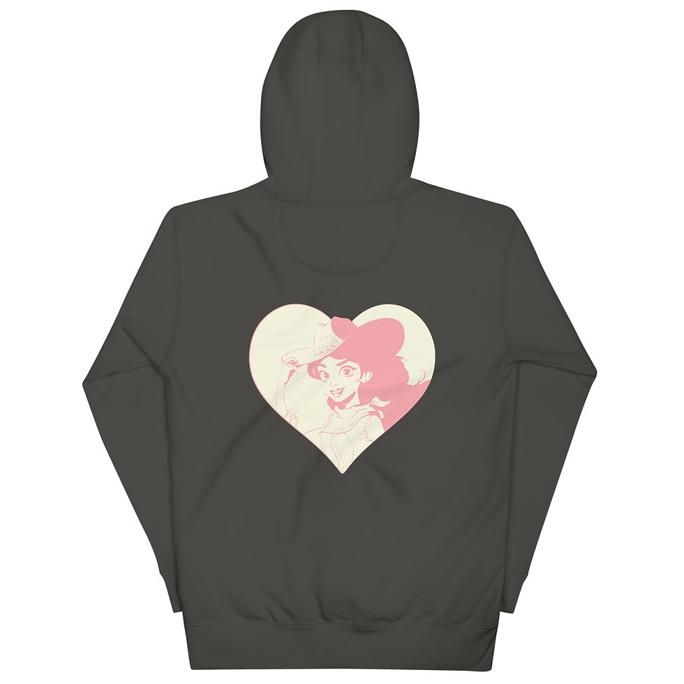 Thumbnail: Rose Collection: Unisex Hoodie with white heart