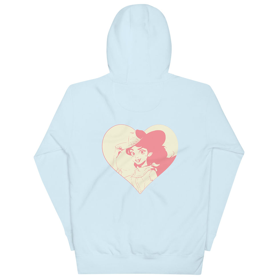 Thumbnail: Rose Collection: Unisex Hoodie with white heart