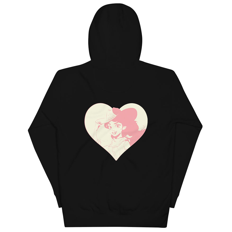Thumbnail: Rose Collection: Unisex Hoodie with white heart
