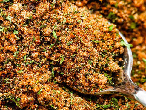 Tempero de ervas para frutos do mar