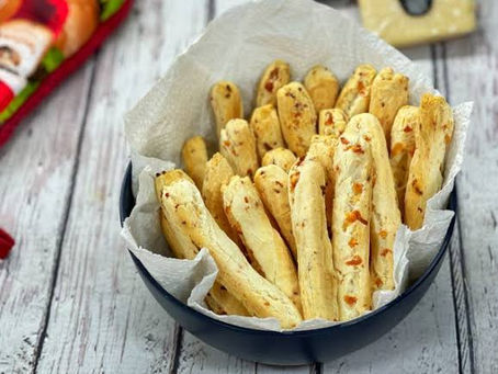 Palitos de queijo assados