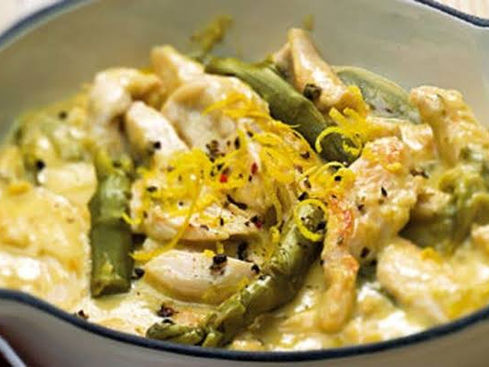 Sopa de frango com espargos