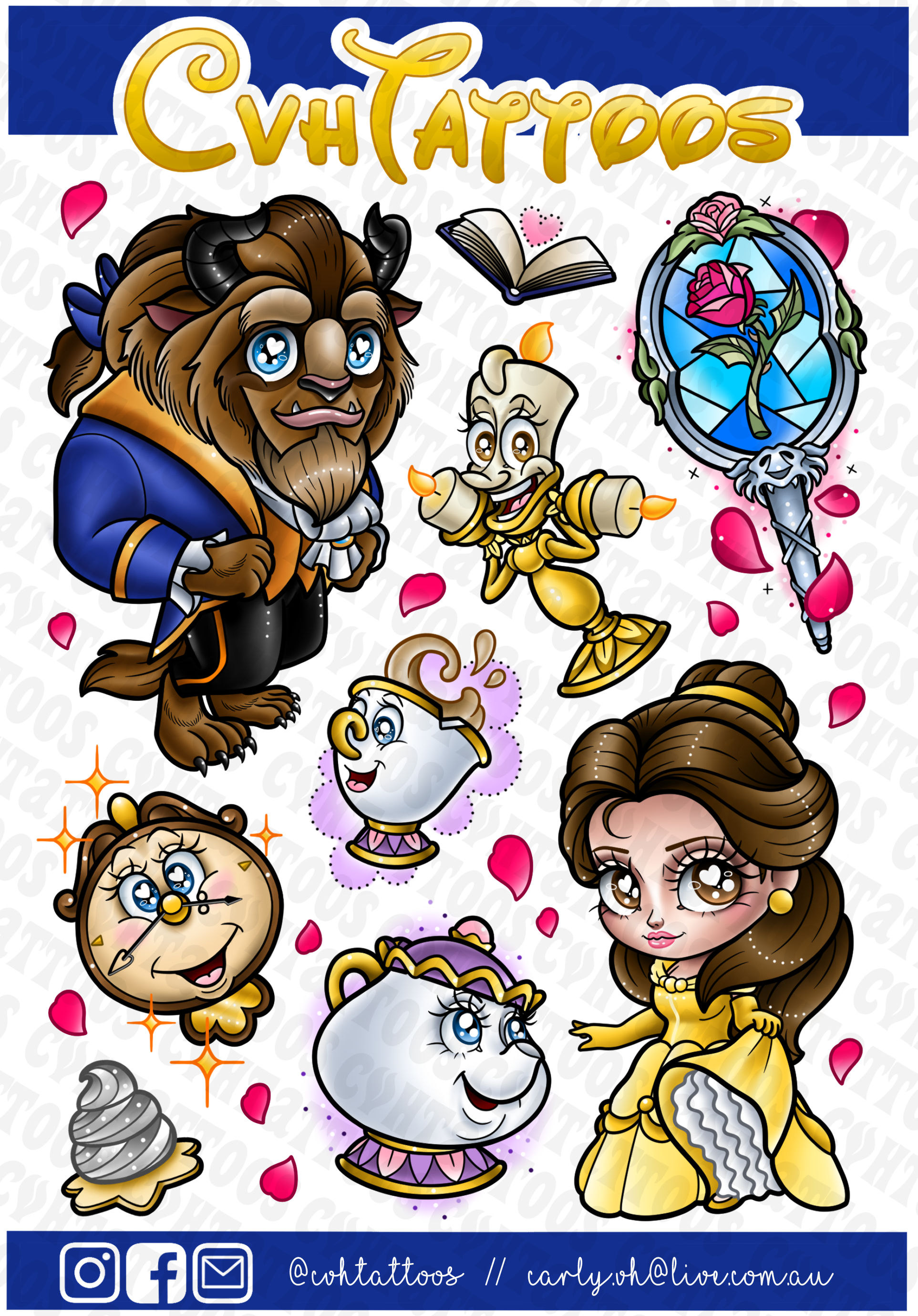 Beauty and the Beast Sticker Sheet