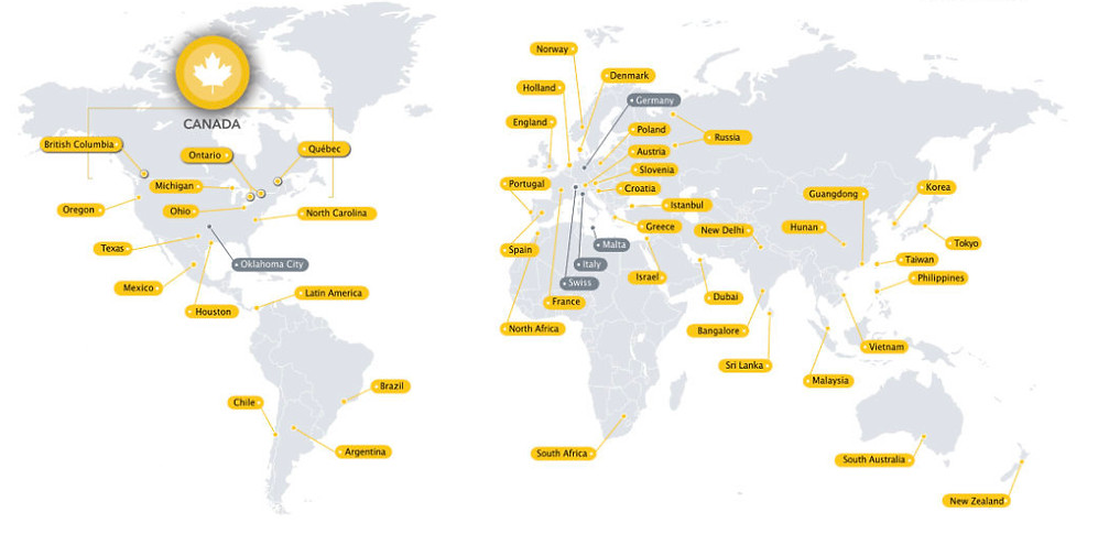 Hetronic worldwide presence and coverage