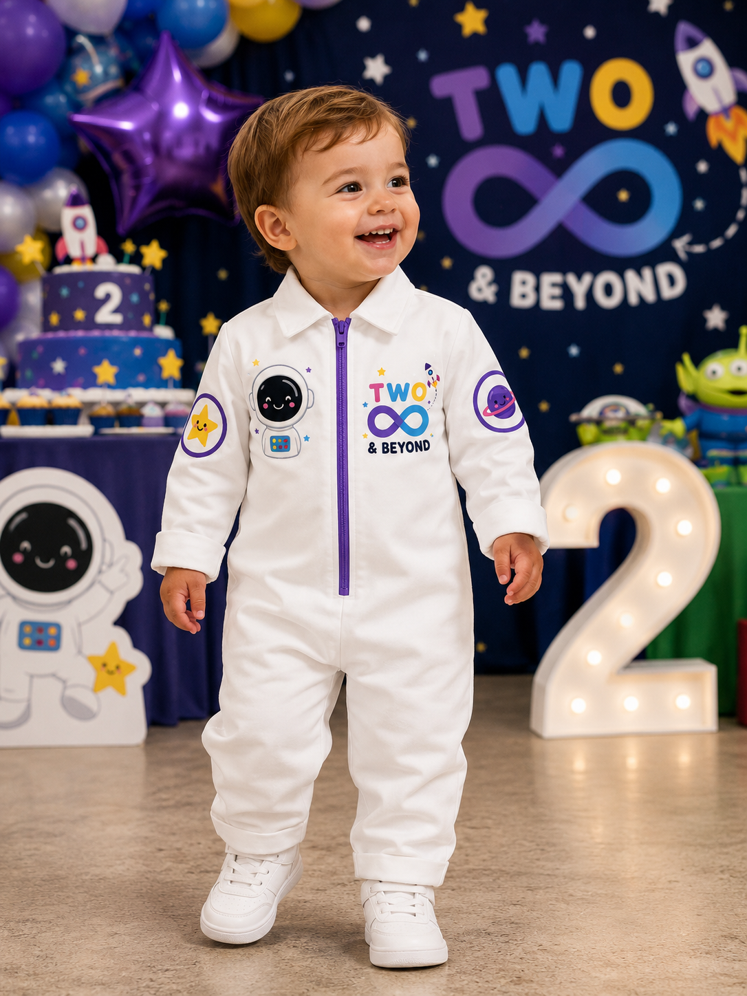 Two infinity Kids Space Suit