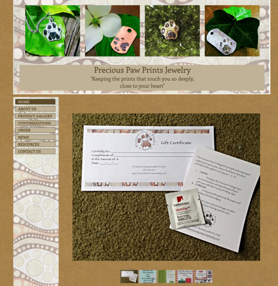 Precious Paw Prints Jewelry