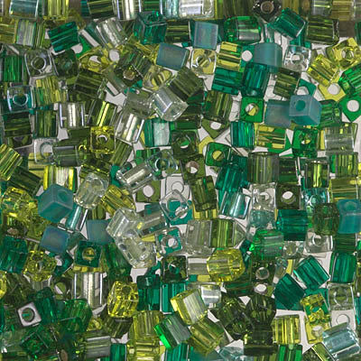 Thumbnail: Miyuki 3mm square beads 10 grams Mixes