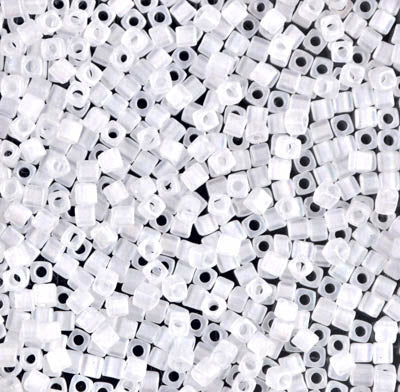 Thumbnail: 1.8 mm Matte Translucent AB Cube Beads 10 g