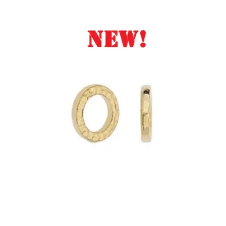 Thumbnail: TierraCast 8mm Small Hammertone Ring ( 4 pieces)
