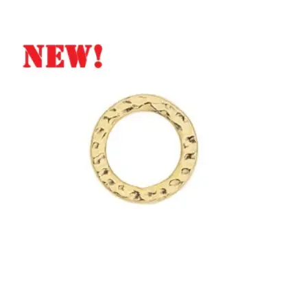 Thumbnail: TierraCast 1/2" Small Hammertone Ring ( 2 pieces)