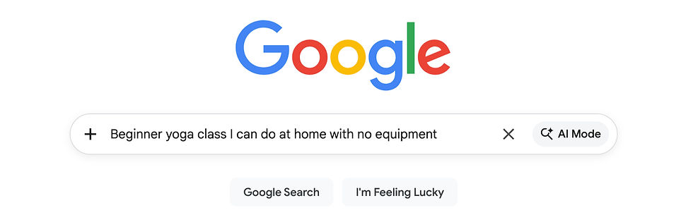 Screenshot of Google search results showing detailed, question-based searches instead of broad category keywords.