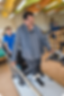 happy man testing his 3d printed leg prosthesis