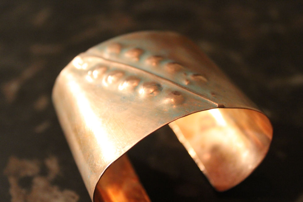 Thumbnail: Bumpy copper cuff