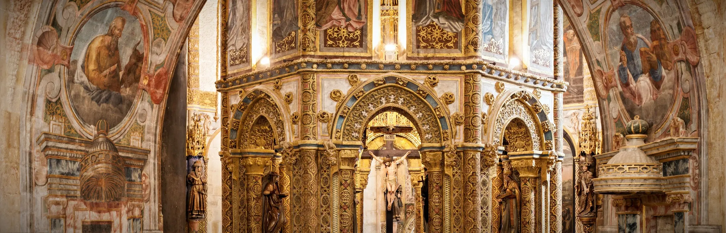 Interior of the Templar Christ Convent, Tomar, Portugal.
