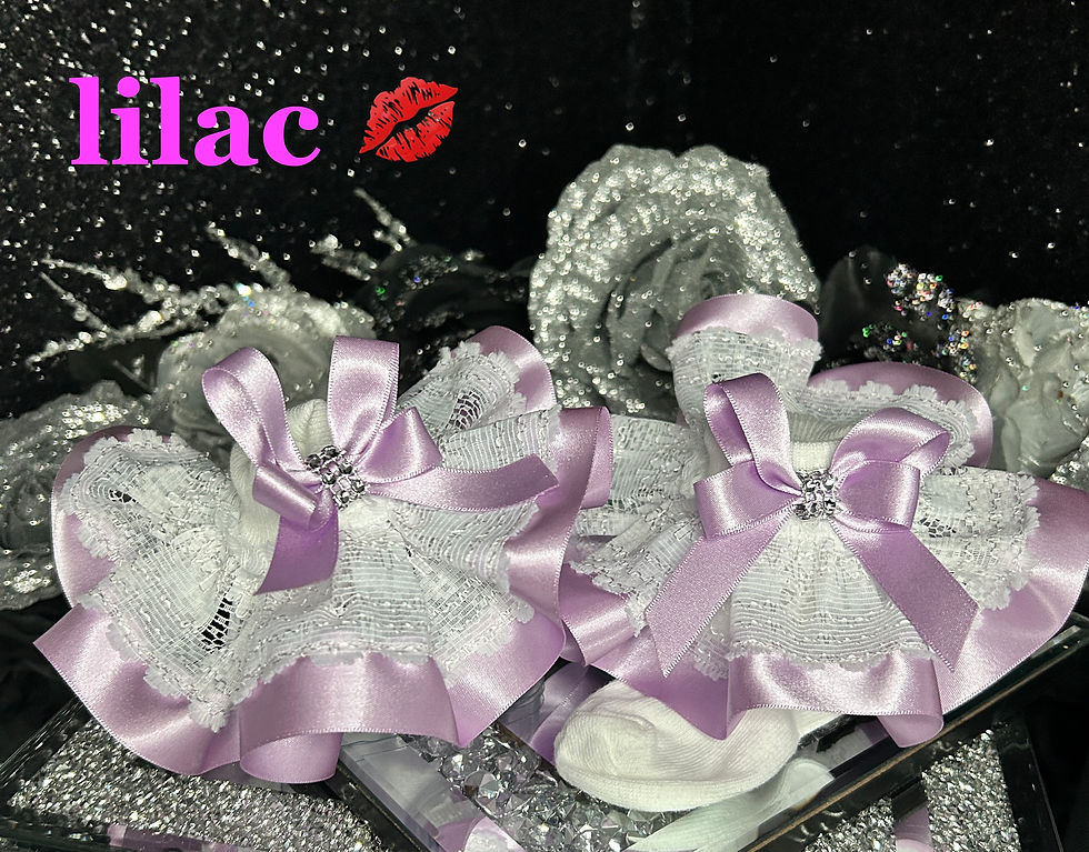 Purple Collection Satin Diamante Frilly Tutu Stack Bow Ankle So