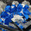 Thumbnail: Blue Collection Satin Diamante  Frilly Tutu Stack Bow Ankle Sock