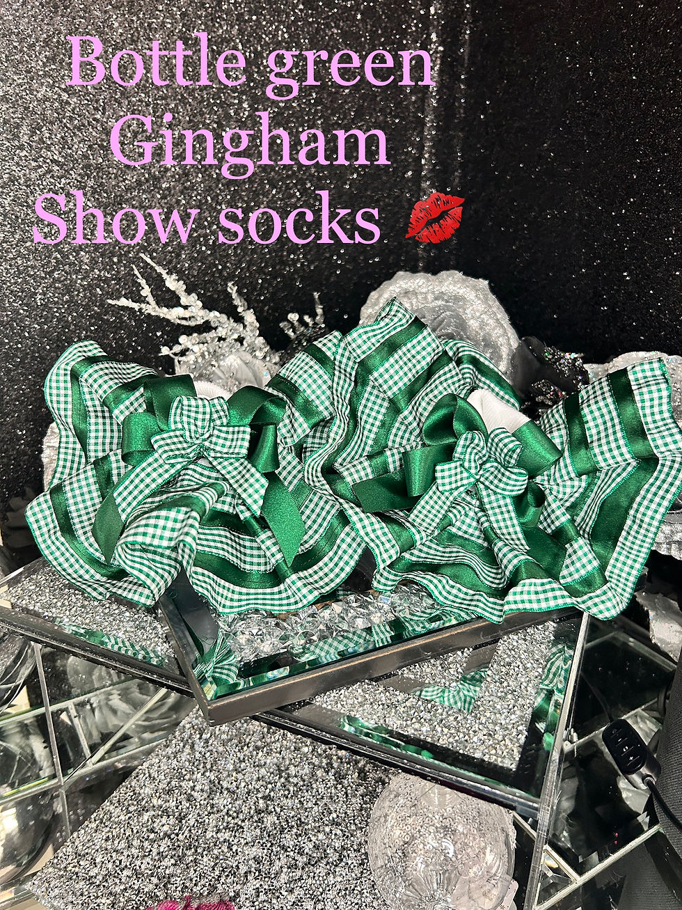 Huge layer Gingham Frilly TuTu Ruffle Ankle Socks Bo