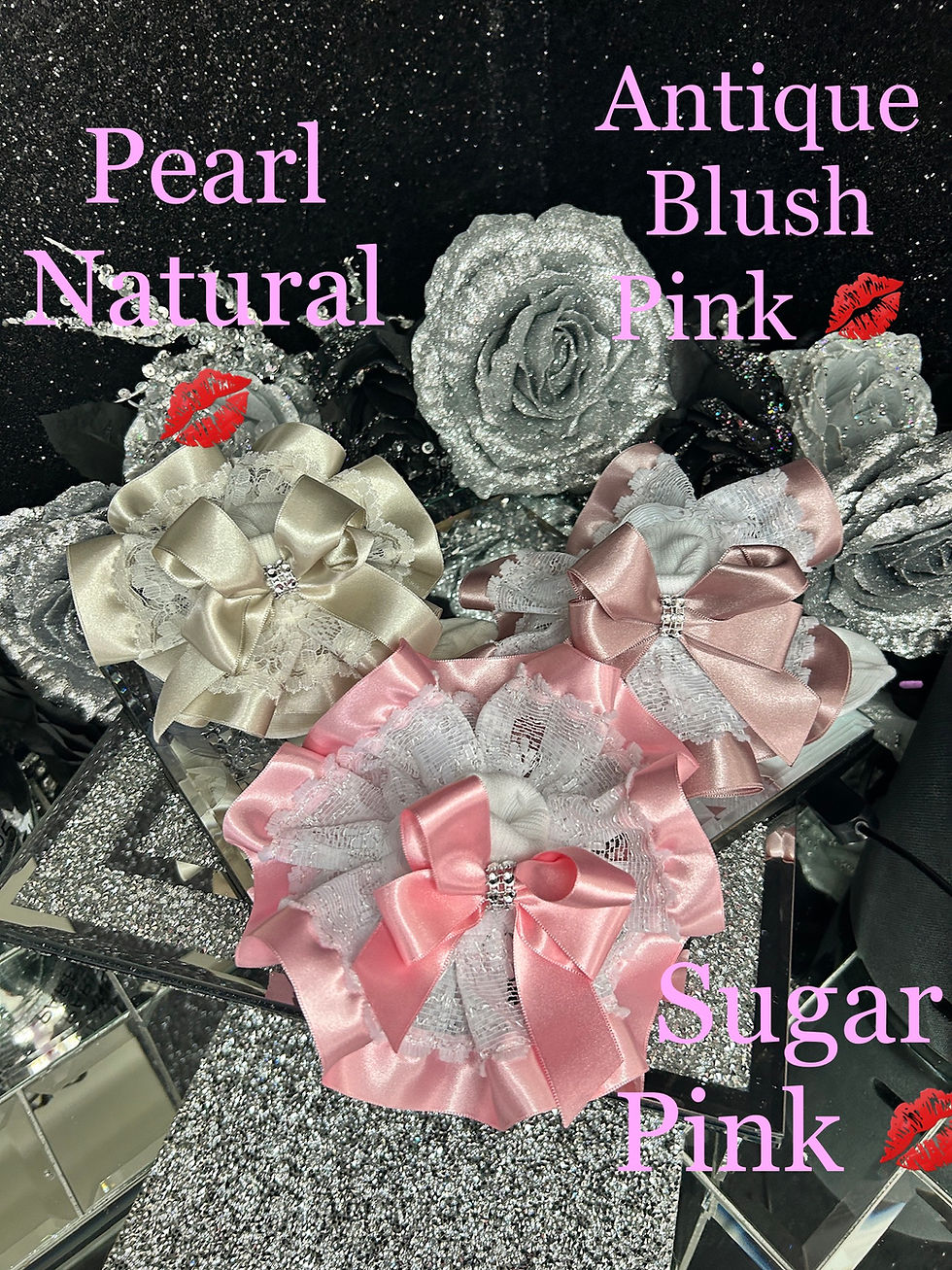 French Satin Diamante Frilly Ruffle Tutu Stack Bow Ankle Socks