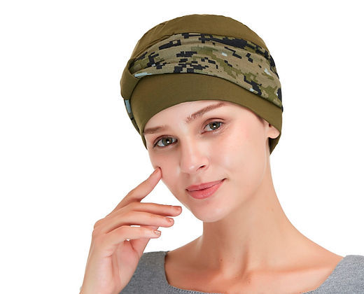 Thumbnail: Double Layered Bamboo Comfort Beanie Hat Cap for Cancer Chemo Patient Woman