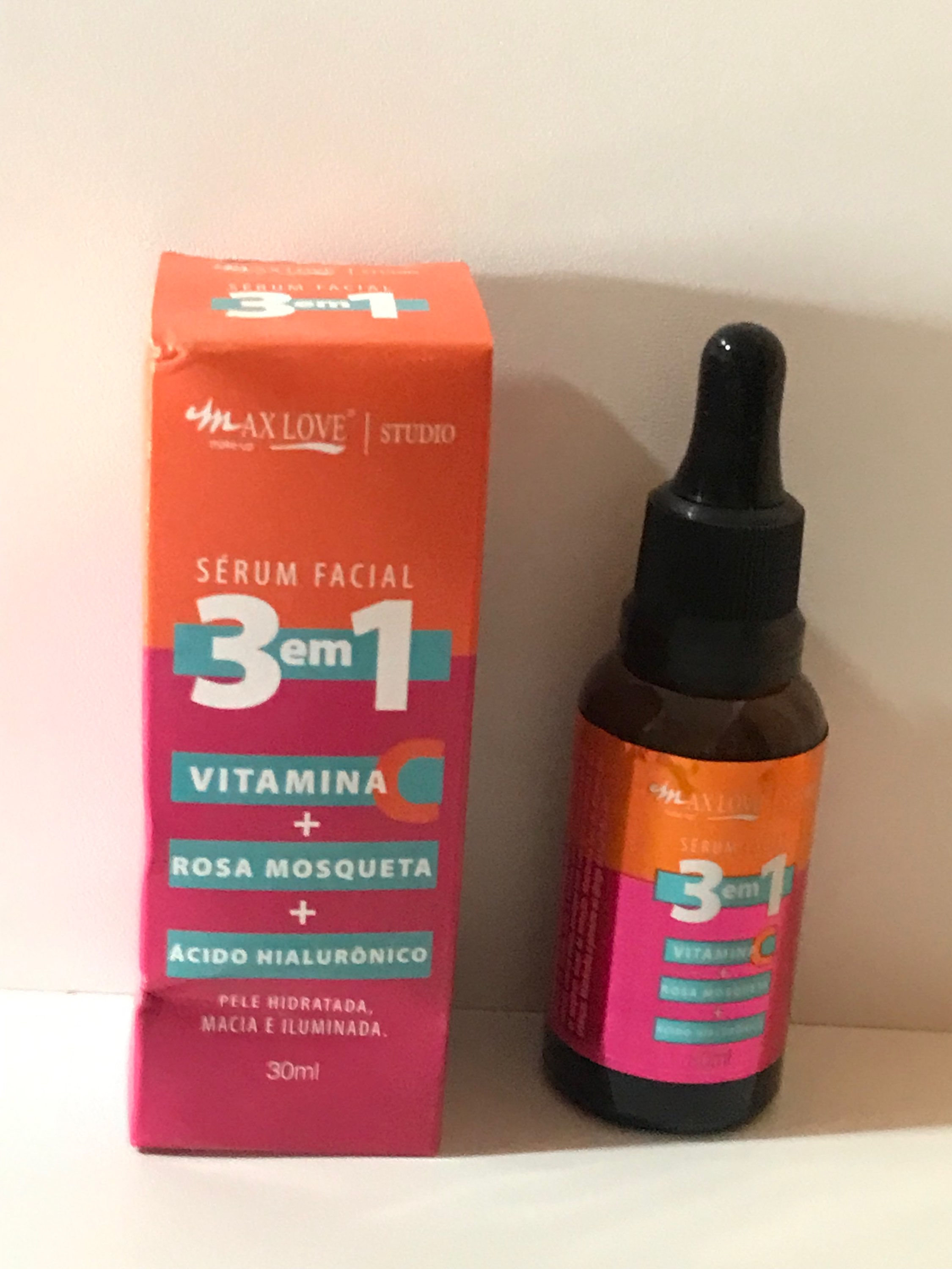  Serum Facial 3 em 1 Vitamina C Max Love 