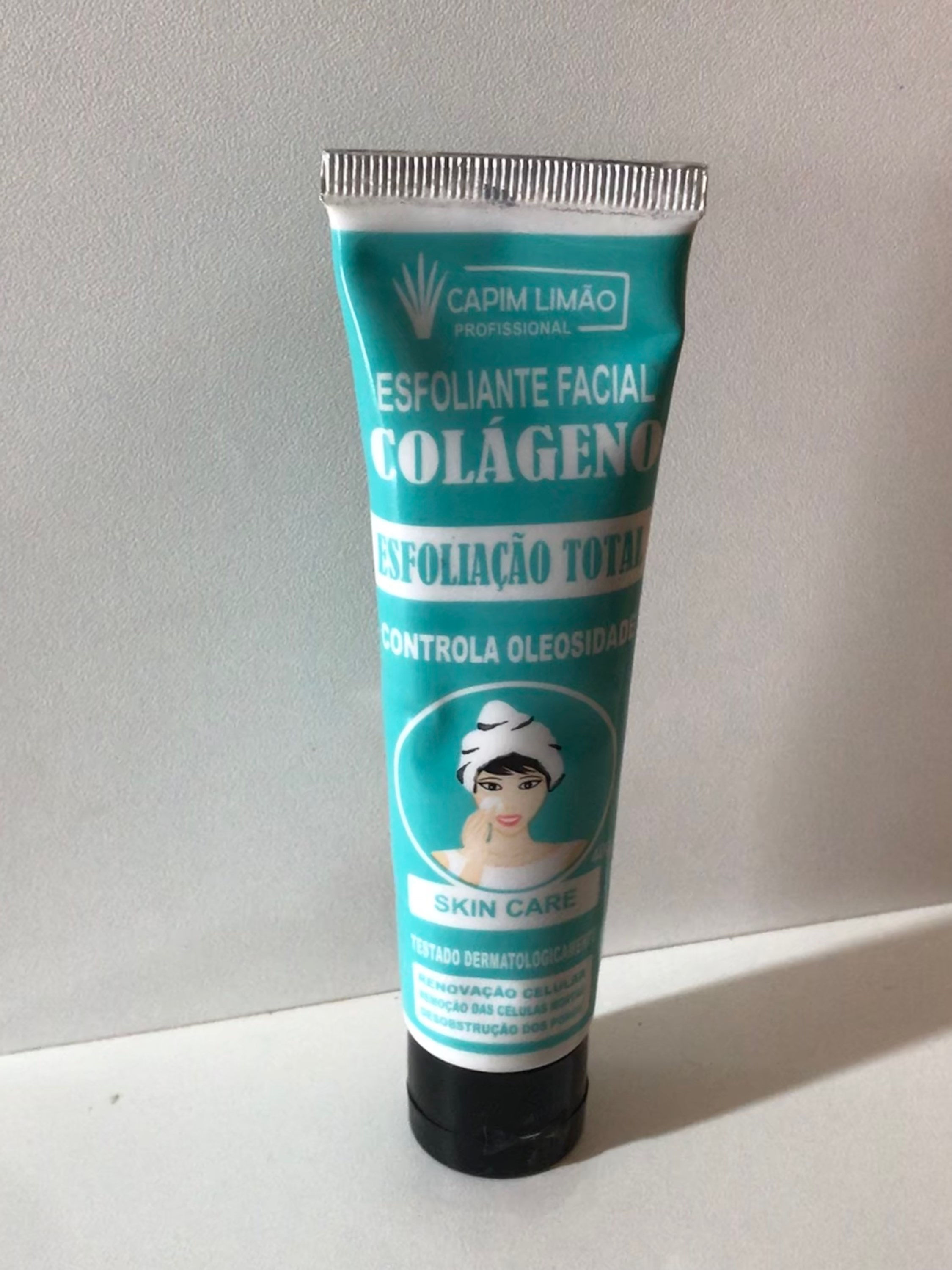  Esfoliante facial colágeno esfoliação total Capim Limão