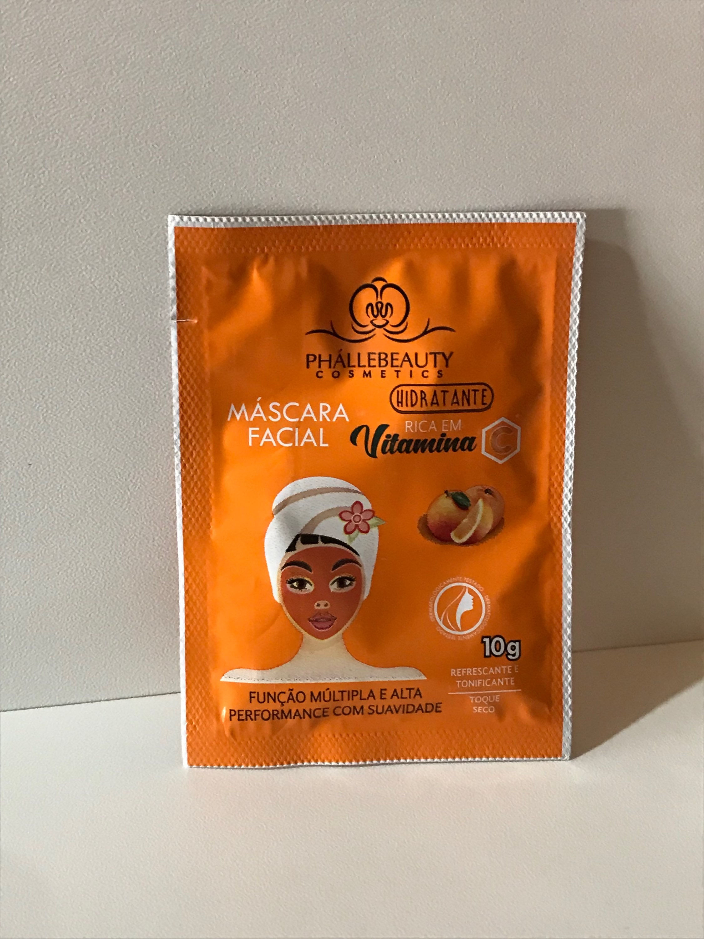 Máscara Facial Vitamina C Hidratante 