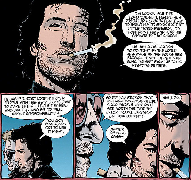 El estilo de Steve Dillon apuesta por un feísmo que viene como anillo al dedo a una historia como esta