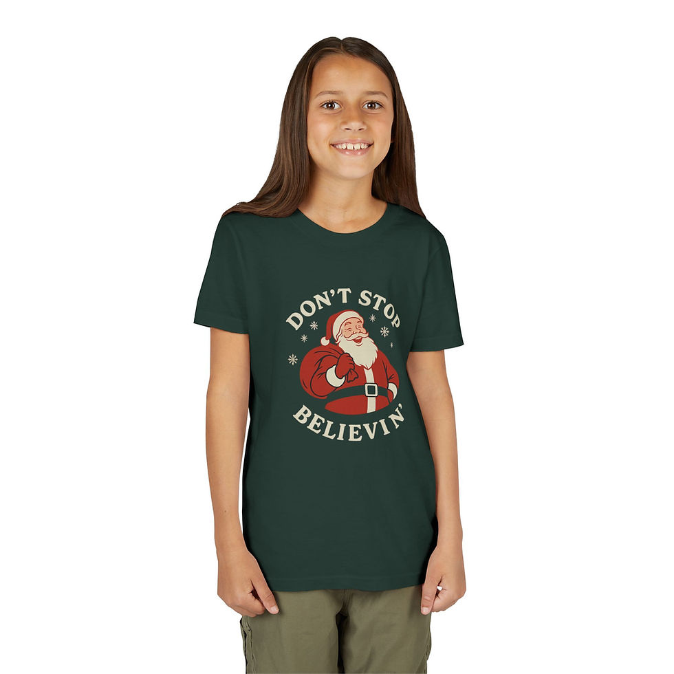 Thumbnail: Don’t Stop Believin’ Santa / Youth T-Shirt