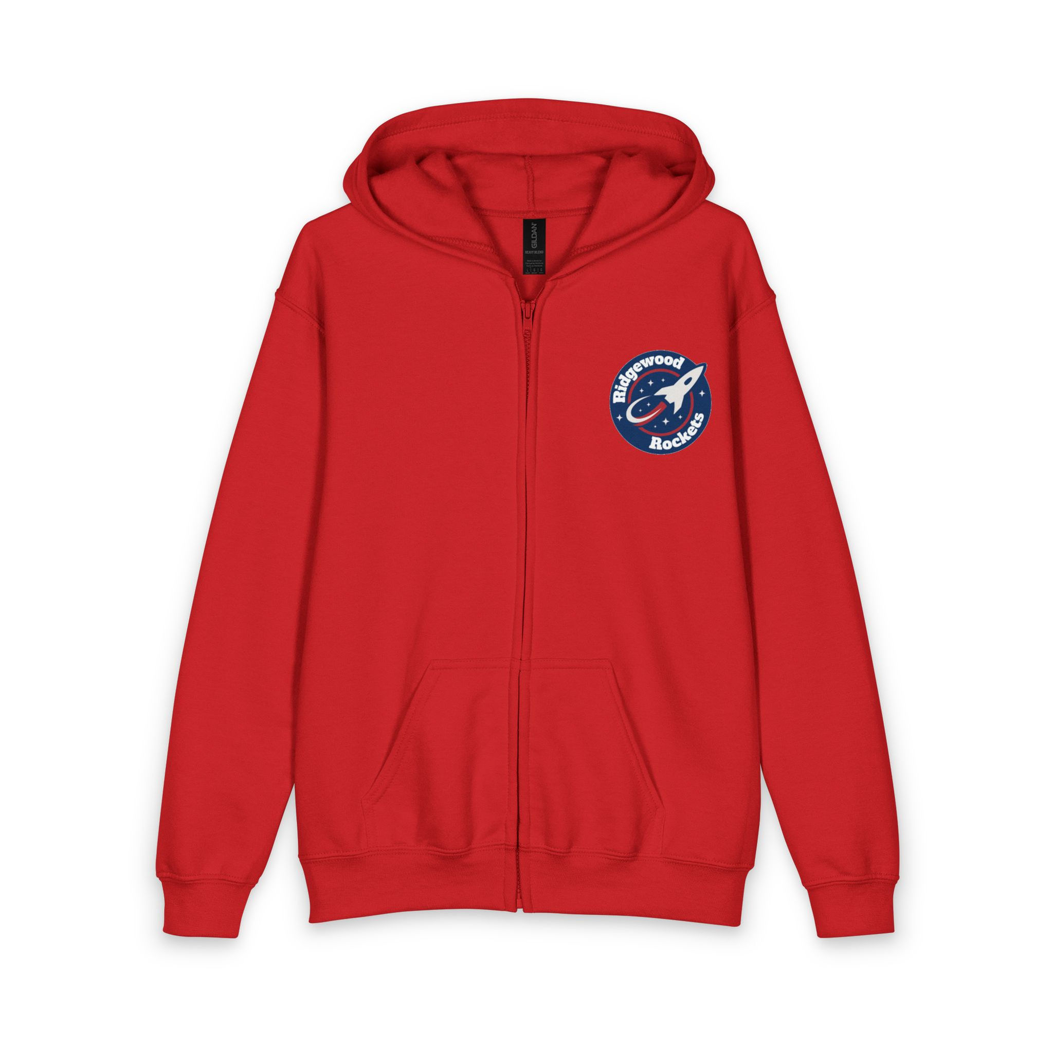 Ridge Wood Rockets Badge / Youth Zip Up Hoodie