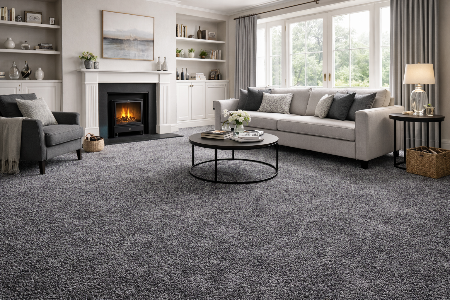 Marina Bay Soft Touch Saxony Carpet- Platinum 4m width