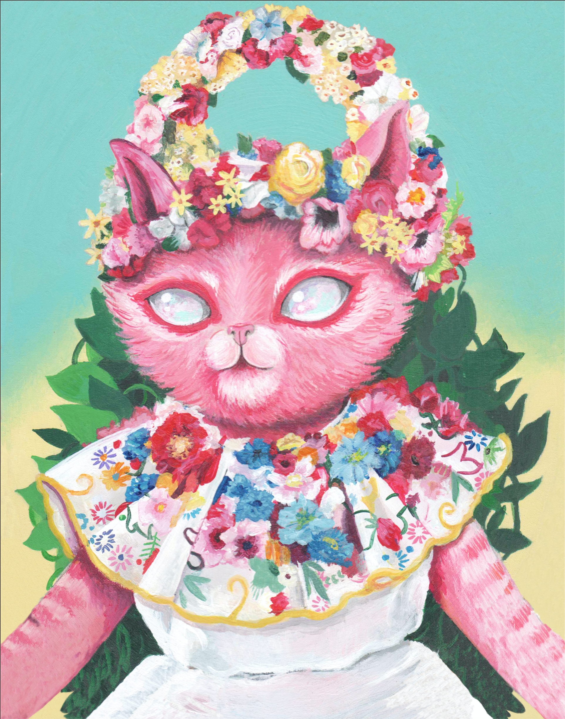 Midsommar Kitty 11x 14 print