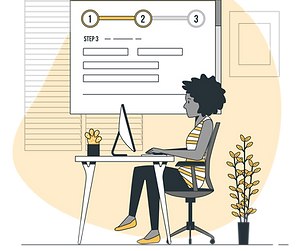 Visuel guide en étapes