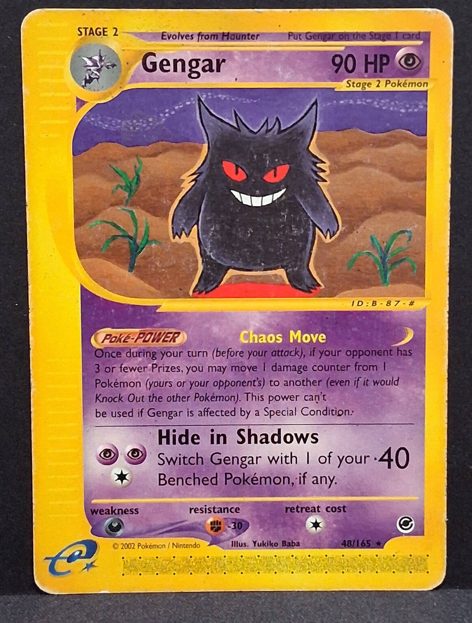 009 Pokémon Vintage Card Gengar  48/65 90 HP Nice Card!
