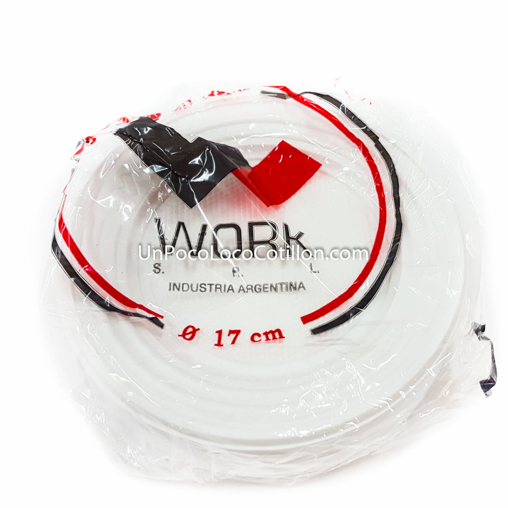 Plato Descrtable Blanco Clasico numero 17 por 50 Unidades